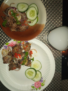 A picture of Goat meat Asún(Peppered meat) #Abuja.