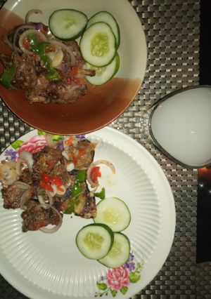 A picture of Goat meat Asún(Peppered meat) #Abuja.