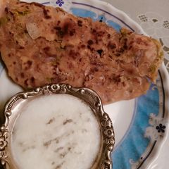 A picture of Kurkura Pyaaz stuffed paratha.