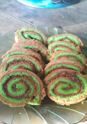 Foto resep Bolu gulung kukus (kopi moka pandan)
