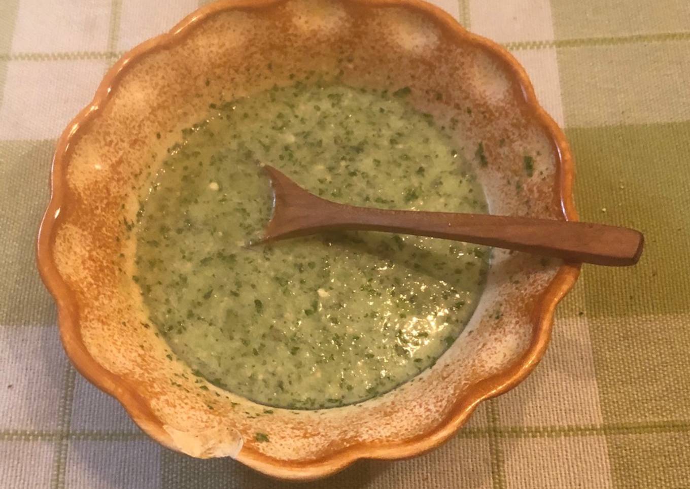 Salsa verde en crudo