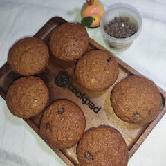 A picture of Banana Chocolate Chip Muffins.