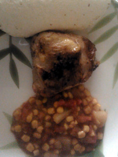 A picture of Veg curry and chicken.