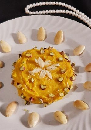 A picture of Maja Kalabasa/Squash Pudding.