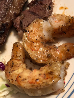 A picture of Grilled garlic butter colossal shrimp.