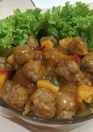 Foto resep Bola daging Asam manis