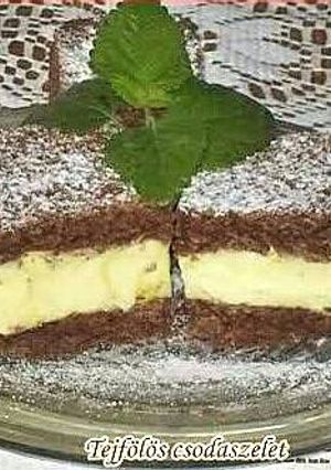 Tejfölös csodaszelet 🍮 recept fotója