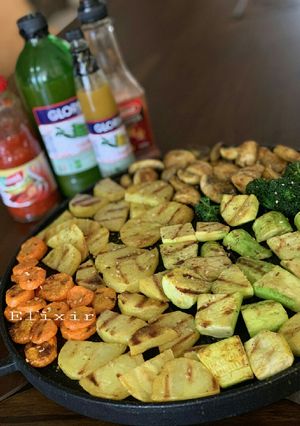 عکسی از دستور سبزیجات گریل شده
