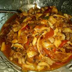 A picture of Cumi saos tiram asam manis pedas,,,.
