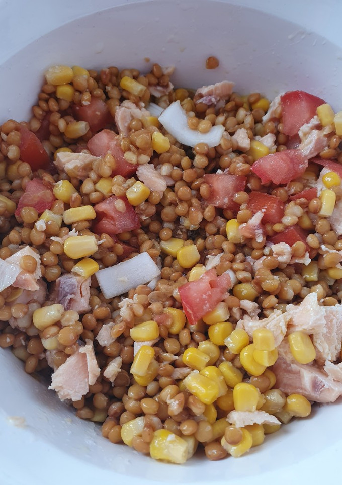 Una foto de Ensalada de lentejas