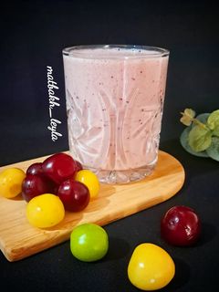 عکسی از دستور اسموتی هلو و گیلاس و موز