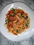 Noodles cu piept de pui și vin