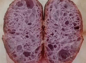 Foto resep Flaxseeds Ubi Ungu Sourdough Bread (Oven Tangkring)