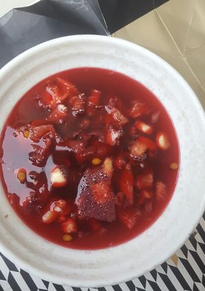 A picture of Hibiscus fruit salad.