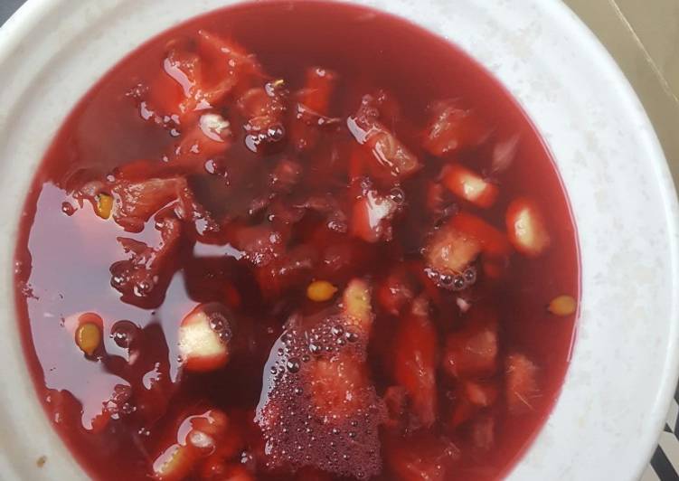 Recipe of Quick Hibiscus fruit salad