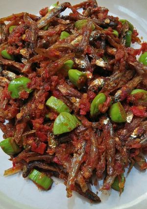 Foto resep Sambal goreng teri pete (pedas)