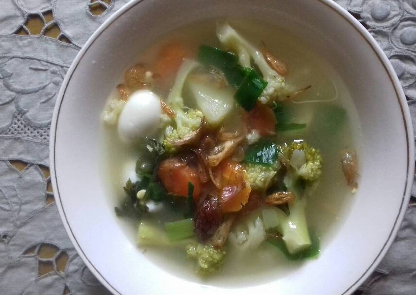 Sop ayam kampung + telur puyuh