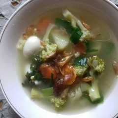 A picture of Sop ayam kampung + telur puyuh.