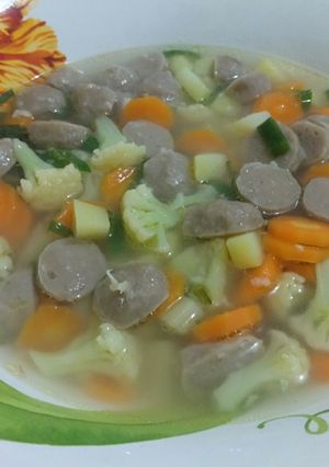 Foto resep Sup sayur + bakso