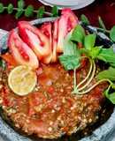 SAMBAL TERASI MENTAH LALAP TOMAT😋