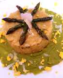 Risotto con crema di asparagi e tuorlo d'uovo