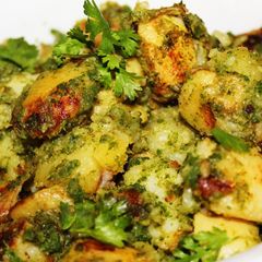 A picture of Vrat wale dhaniya aloo / navratri special chutney aloo.