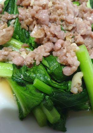 รูปของ ผัดผักกวางตุ้งหมูสับ