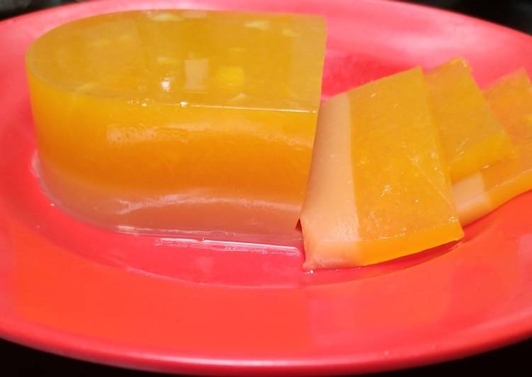 Langkah Mudah untuk Membuat Agar-agar PC (Pumpkin Caramel), Lezat