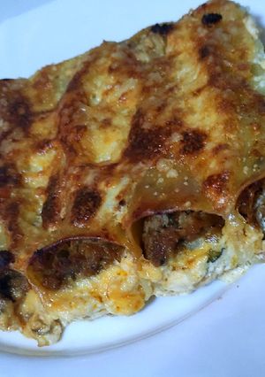 Φωτογραφία της συνταγής Κανελόνια με κιμά & τυρί