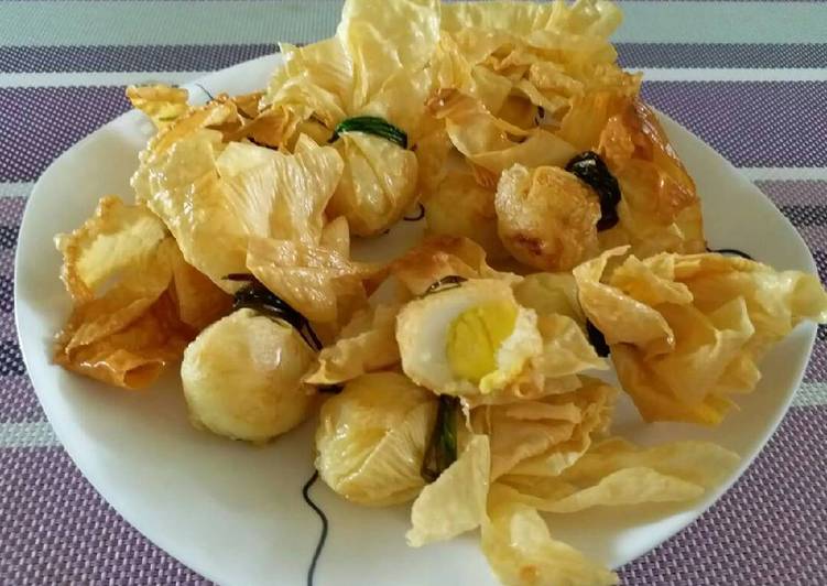 💢Telur puyuh bungkus kulit/kembang tahu 💢#ketopad