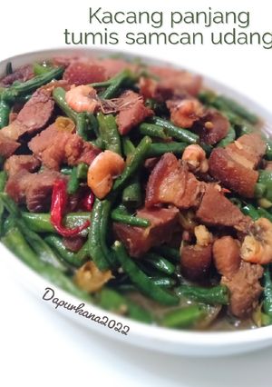 Foto resep Kacang panjang tumis samcan udang