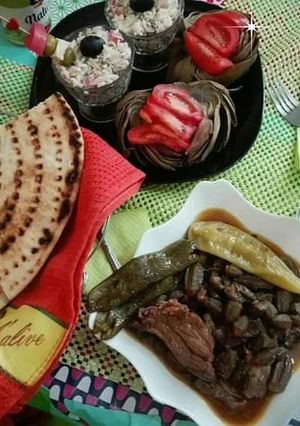 صورة لوصفة 🍖 قناوية عنابية⁦⁦ 🌶️⁩ باللحم الغنمي 🍖