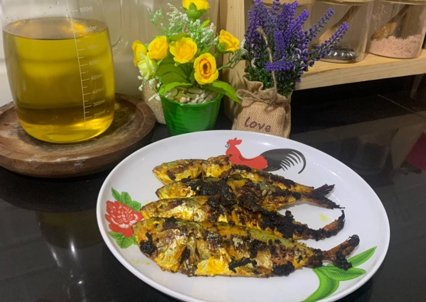 Ikan Gembung panggang teflon