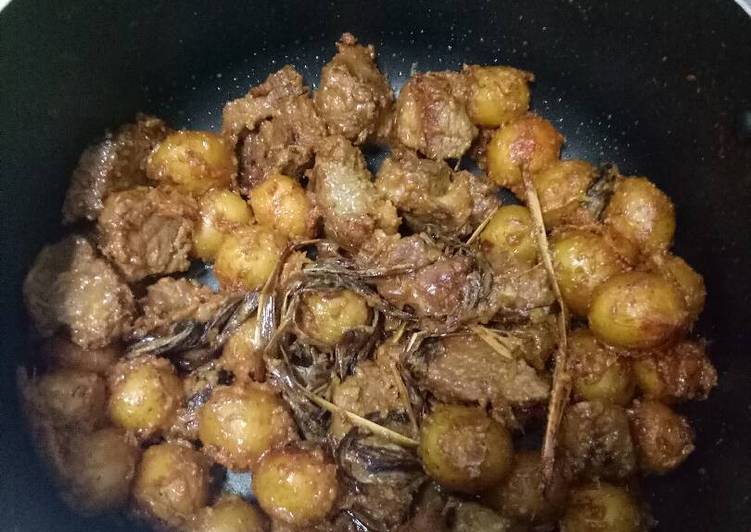 Resep Rendang kambing+kentang yang Bikin Ngiler
