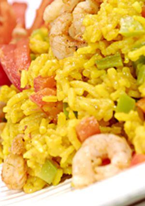 A picture of Irresistible Kuwait Shrimp with Rice.