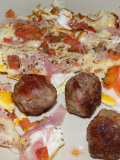 Una foto de Huevos fritos a la pizza