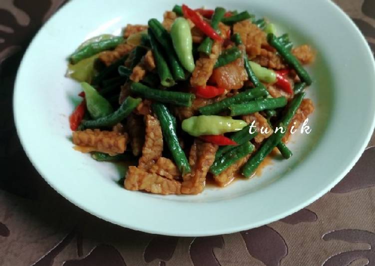 Cara mudah memasak 203. Oreg Tempe Kacang Panjang yang Lezat