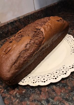 Una foto de Budín de banana y chocolate vegano