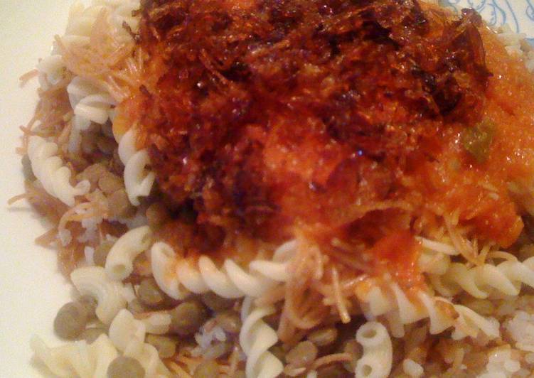 Step-by-Step Guide to Cook Perfect The Egyptian Koshari