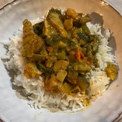 Thai coconut butter chicken curry 🍗 A picture of Thai coconut butter chicken curry 🍗.