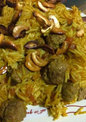 صورة لوصفة كبسة كراة لحم