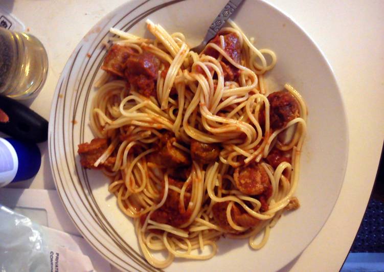 Steps to Prepare Award-winning Spaghetti with sauce-age