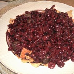A picture of Kabab Meat Balls with Cherry.