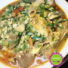 A picture of Fresh Okro soup.