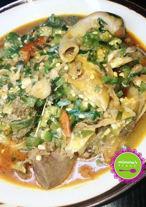 A picture of Fresh Okro soup.