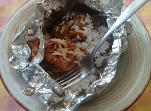 Una foto de Mixiote de pollo. ॐ