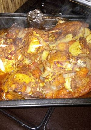 صورة لوصفة دجاج مشوي بالأكياس