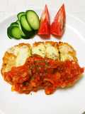 Pork Cutlet with Tomato Sauce and Cheese