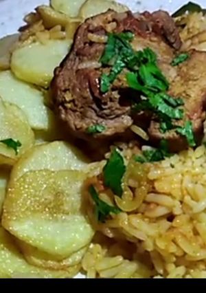 صورة لوصفة ارز بالديك الرومي يشهي من ايد زوجي