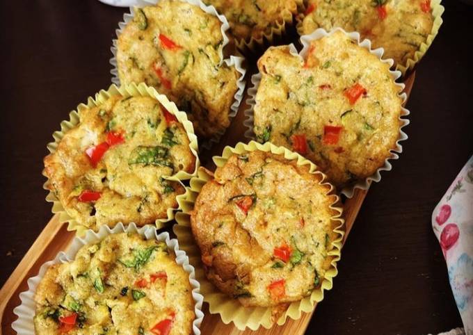 Zucchini Spinach & Feta Muffins Recipe